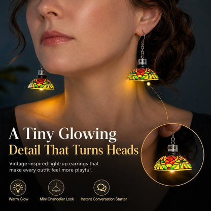 Handmade Vintage Light-Up Chandelier Earrings