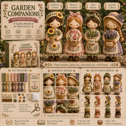 🎁🧵 Collezione Tiny Worlds – Serie Kit Fai Da Te Patchwork