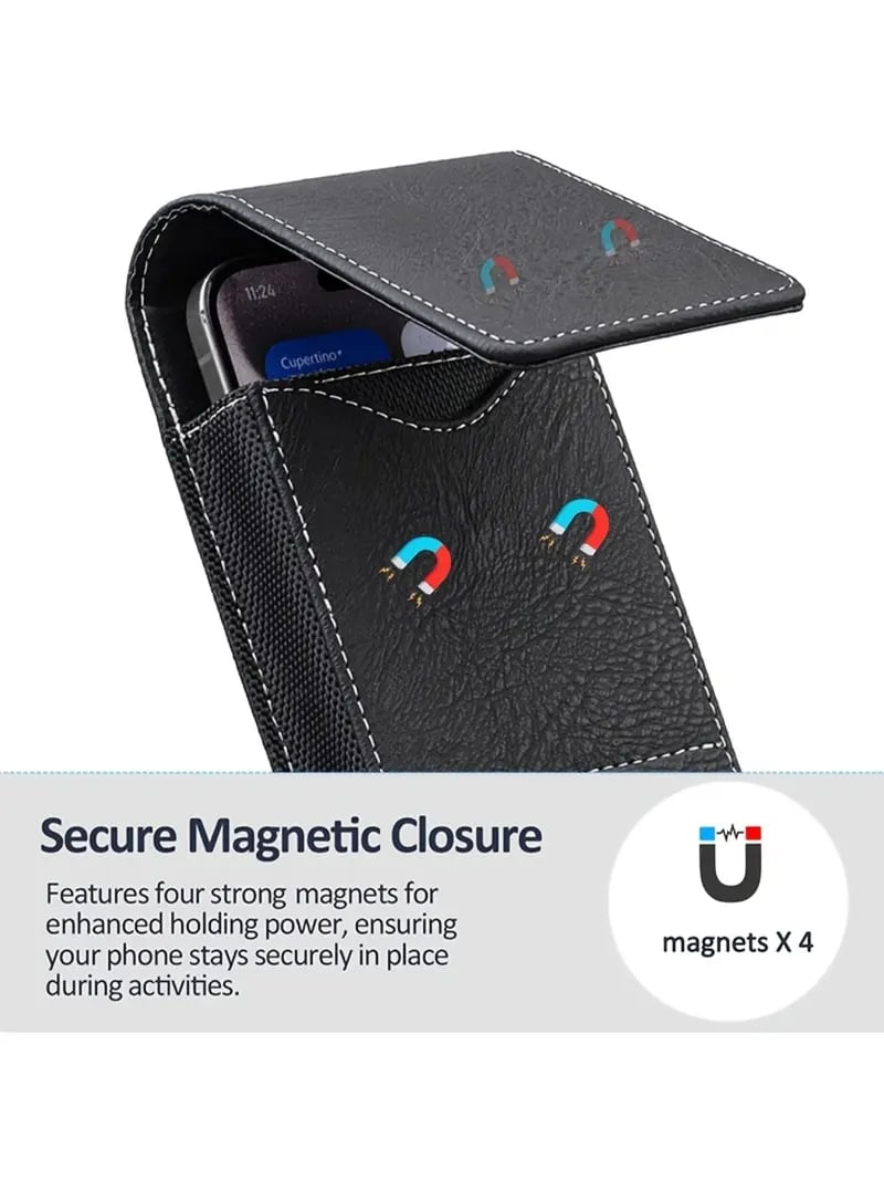 ⚡Grande Sconto | Marsupio da Cintura per Cellulare 📱 Fondina in Pelle Multitasche con Portacarte