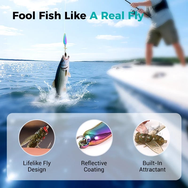Metal propeller fishing lure for catching fish✨