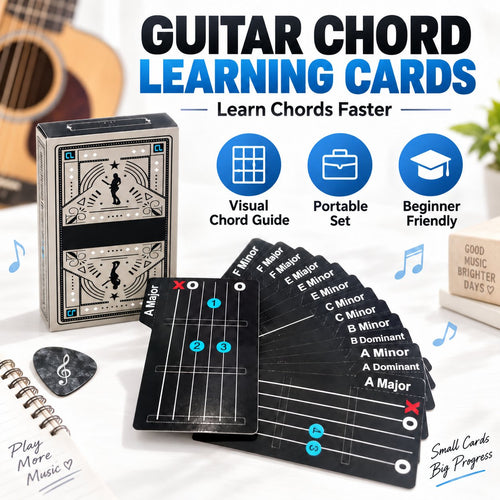🎉🎸✨ Guitar Chord Cards — Learn Chords Faster & Master Your Guitar Skills Easier!