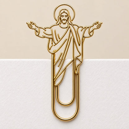 Faith-Inspired Gold Paper Clips ✝️ | Decorative Christian Page Markers, Perfect Small Religious Gifts for Church Friends & Family (Set of 20)