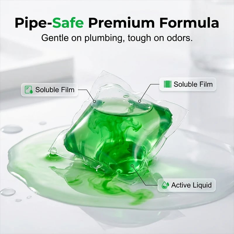 🔥2026 HOT SALE🥳50K+ SOLD!|Drain Deodorizer Pods – Bio‐enzyme formula neutralizes smells at the source. Instant fresh scent, no harsh chemicals. Say goodbye to embarrassing odours.