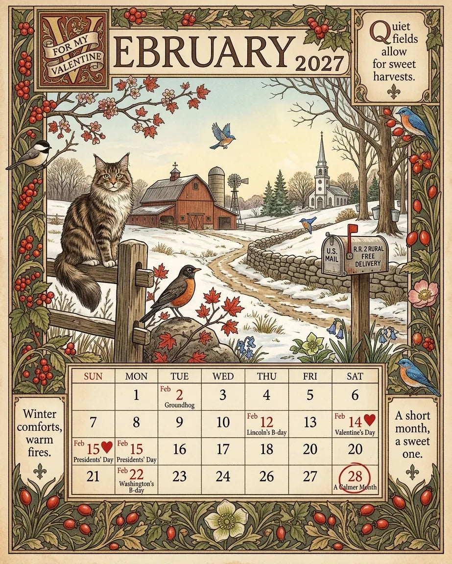 🔥😍A Year in America 2027 – Americana Nostalgia Wall Calendar