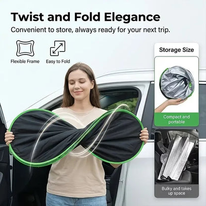 🔥HOT SALE🔥🎉2026 New Portable Heat-Insulating Vehicle Sunshade, Upgraded Thickened Front Window Sun Shade☀️🚗