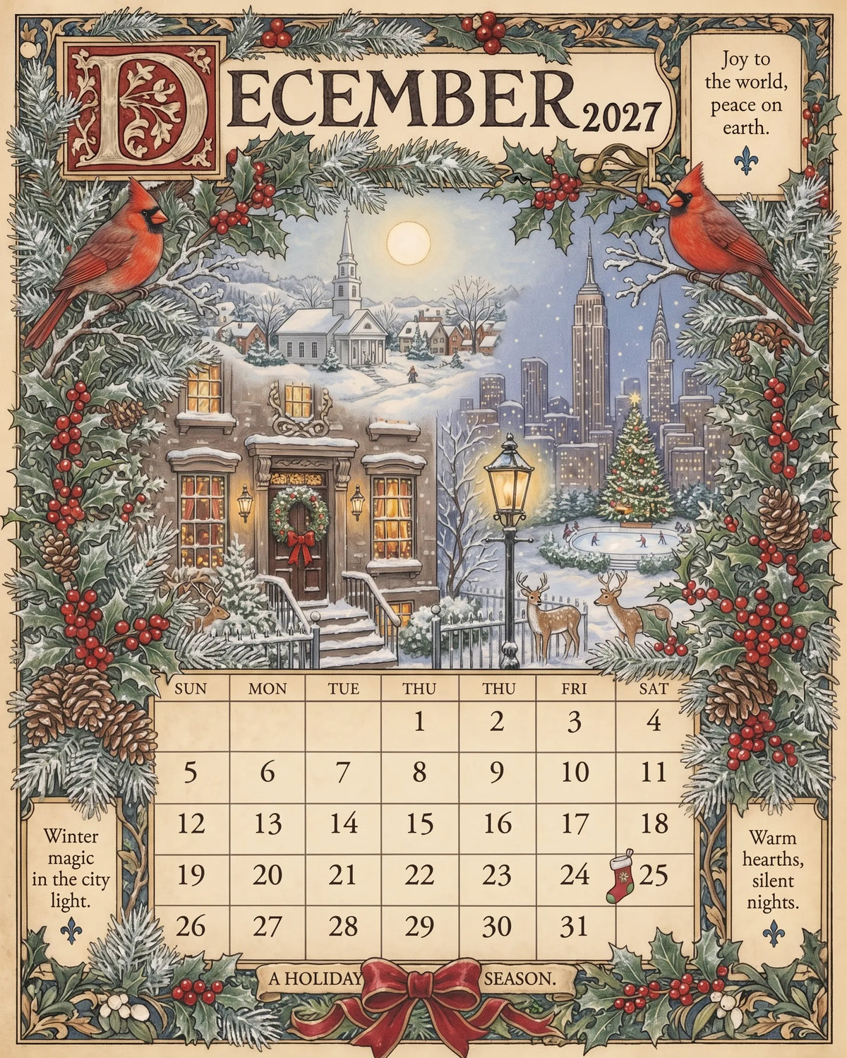 🔥😍A Year in America 2027 – Americana Nostalgia Wall Calendar
