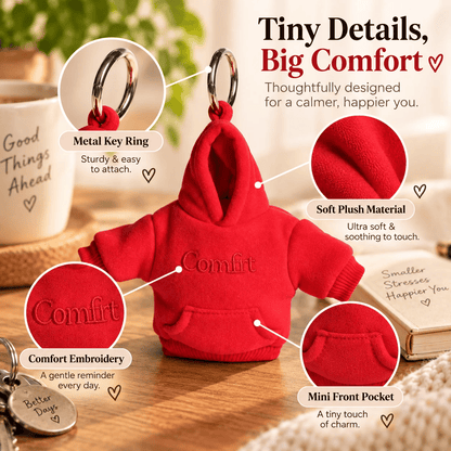 👕Hoodie Keychain | Stress-Relief Hoodie Charm - Portable Clip-On Keychain, Stylish & Multi-Use Gift Idea