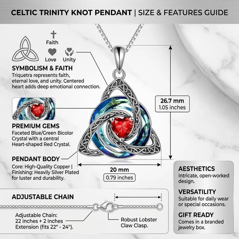 🔥🎁DRINSPER Birthstone Celtic Knot Necklace for Women