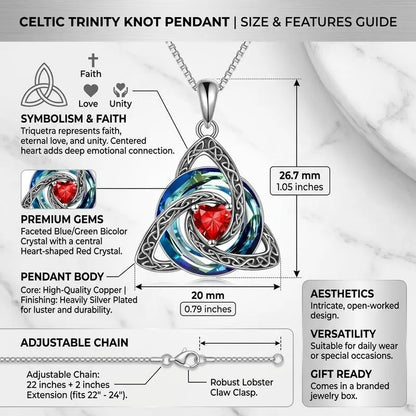 🔥🎁DRINSPER Birthstone Celtic Knot Necklace for Women