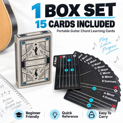 🎸✨ Guitar Chord Cards — Learn Chords Faster & Master Your Guitar Skills Easier!