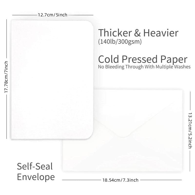 🎉Blank Watercolor Cards and Envelopes