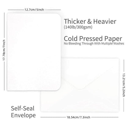 🎉Blank Watercolor Cards and Envelopes