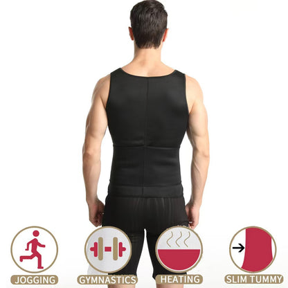 ⭐💪Men Body Shaper Sauna Vest Waist Trainer Double Belt