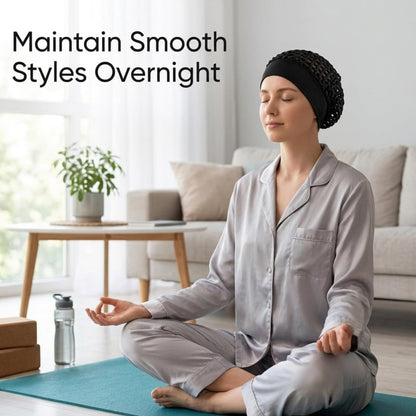 3-Piece Stretchy Wide-Edge Sleeping Cap Set