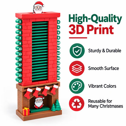 🎅Santa Chimney Christmas Countdown Advent Calendar – Interactive 24-Day Holiday Decor & Family Tradition