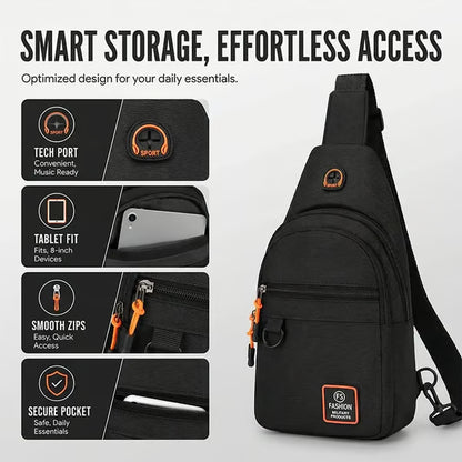 Waterproof Multi-pocket Crossbody Sling Bag