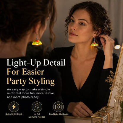 Handmade Vintage Light-Up Chandelier Earrings