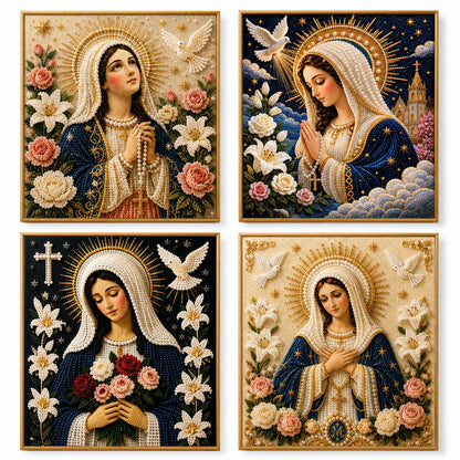 🔥HEISSER VERKAUF🔥🙏 Göttliche Perlenperlen-Ikone der Jungfrau Maria – Ein friedliches DIY-Glaubenskunst-Geschenk ✨