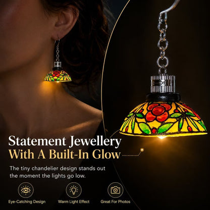 Handmade Vintage Light-Up Chandelier Earrings