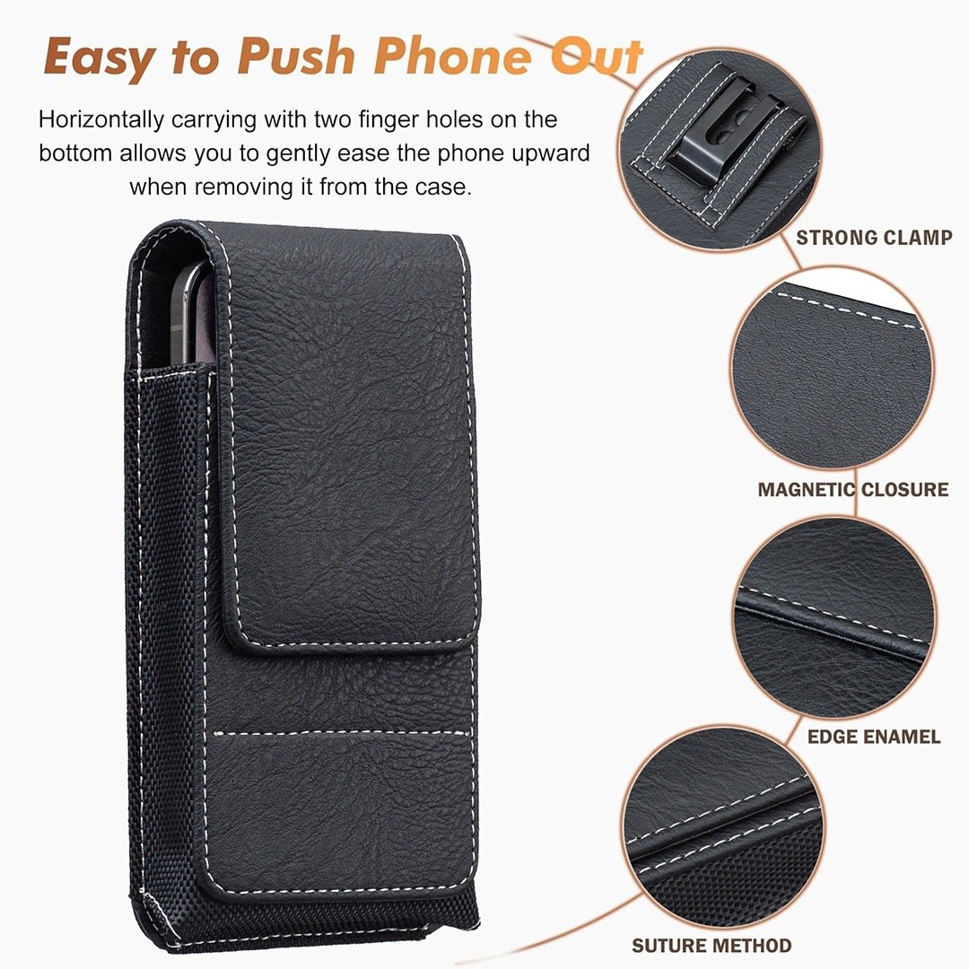⚡Grande Sconto | Marsupio da Cintura per Cellulare 📱 Fondina in Pelle Multitasche con Portacarte