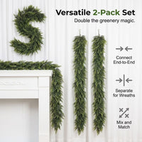 1 Set (2 Garlands 12 ft )