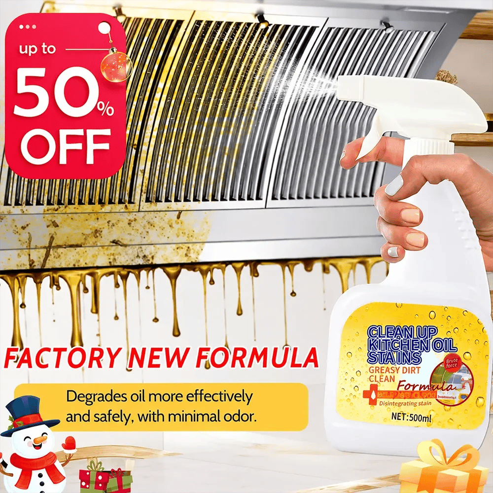 🎉 Heavy Duty Kitchen Degreaser Spray Lasting Effect Heavy Oil Cleaner Stain Removal Liquid for Kitchen