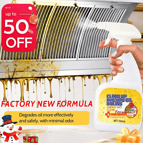 🎉 Heavy Duty Kitchen Degreaser Spray Lasting Effect Heavy Oil Cleaner Stain Removal Liquid for Kitchen