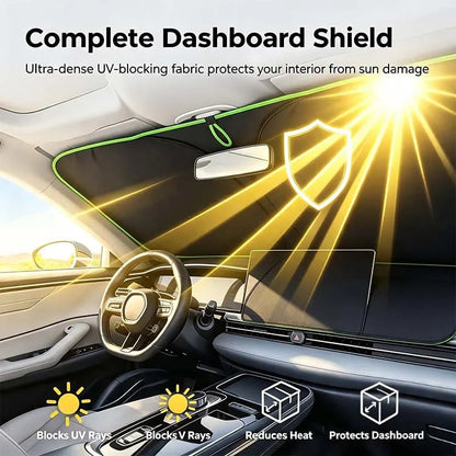 🔥HOT SALE🔥🎉2026 New Portable Heat-Insulating Vehicle Sunshade, Upgraded Thickened Front Window Sun Shade☀️🚗