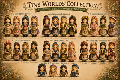 🎁🧵 Collezione Tiny Worlds – Serie Kit Fai Da Te Patchwork