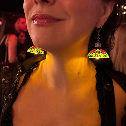 Handmade Vintage Light-Up Chandelier Earrings