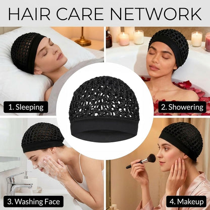 3-Piece Stretchy Wide-Edge Sleeping Cap Set