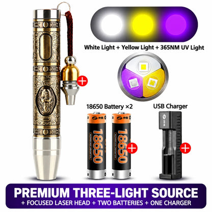 🔥🎁Professional 3-in-1 Gemstone Identification Flashlight