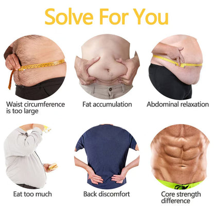 ⭐💪Men Body Shaper Sauna Vest Waist Trainer Double Belt