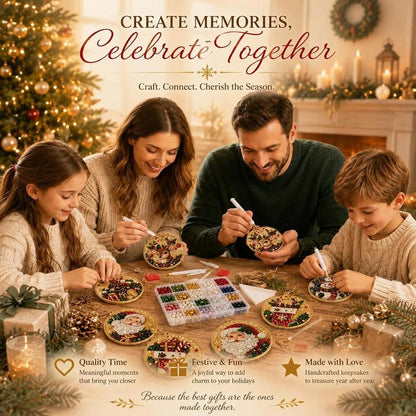 6PC DIY Diamond Art Christmas Ornament Kit