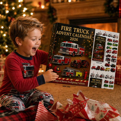 🚒🔥FIRE TRUCK ADVENT CALENDAR 2026🎁🌲