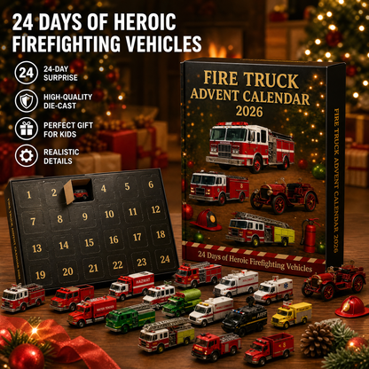 🚒🔥FIRE TRUCK ADVENT CALENDAR 2026🎁🌲