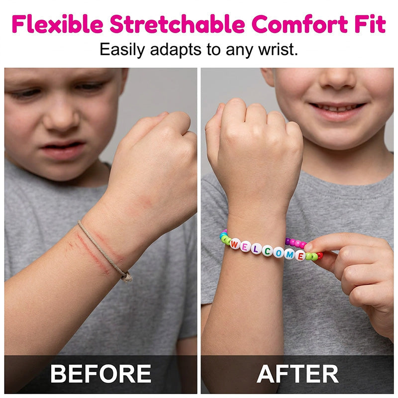 🧶❤️ Packung mit 25 Willkommensperlenarmbändern – Stärken Sie die Freundschaft im Klassenzimmer und verbreiten Sie herzliche Freundlichkeit! ✨