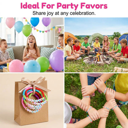 🧶❤️ Packung mit 25 Willkommensperlenarmbändern – Stärken Sie die Freundschaft im Klassenzimmer und verbreiten Sie herzliche Freundlichkeit! ✨