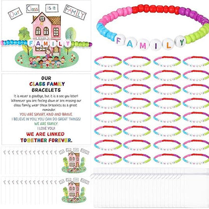 🧶❤️ Packung mit 25 Willkommensperlenarmbändern – Stärken Sie die Freundschaft im Klassenzimmer und verbreiten Sie herzliche Freundlichkeit! ✨