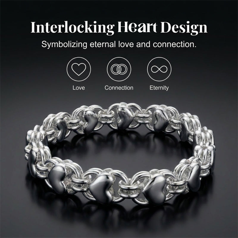 ✨Doppelketten-Armband mit Herzanhänger