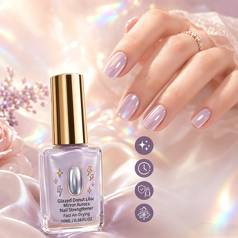 📢50% Rabatt Jetzt！💅Flieder Glänzender Spiegel Nagelhärter
