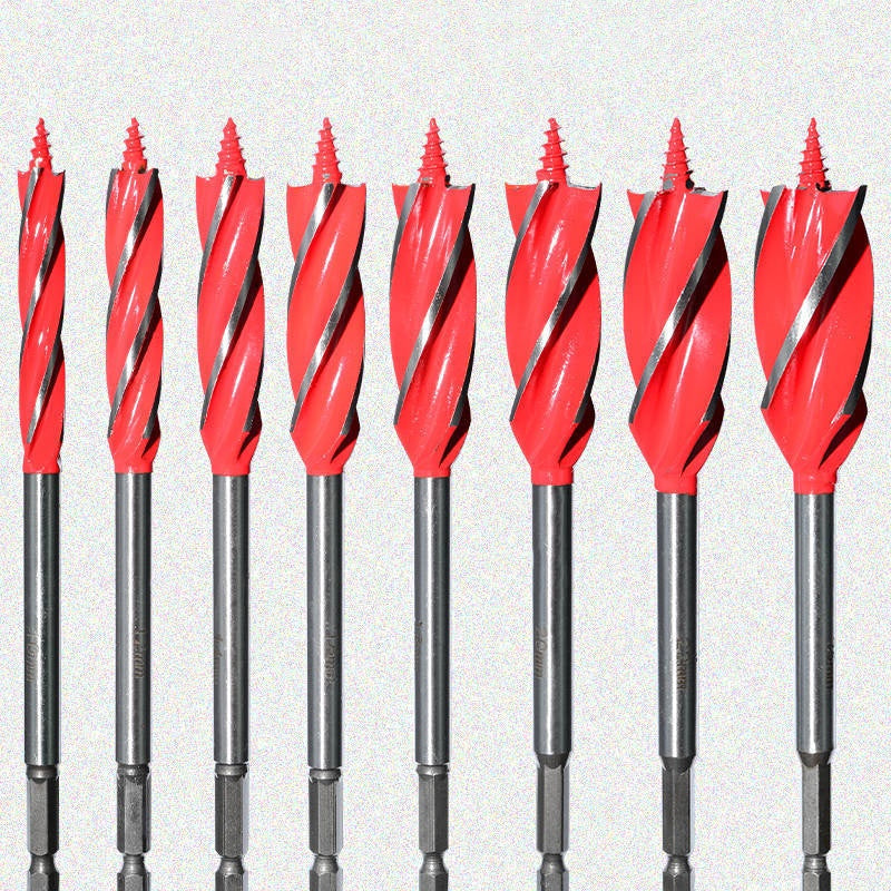 🔩 LIMITED-TIME 50% OFF! ✨ 8PCS 4-Flute Auger Drill Bit Set for Woodworking – Sharp, Stable, Efficient 🪵