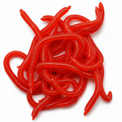 📢📢50% OFF !! ⏰Simulation Earthworm Soft Fishing Lures Shrimp Scented Artificial Worm Baits for Freshwater and Saltwater