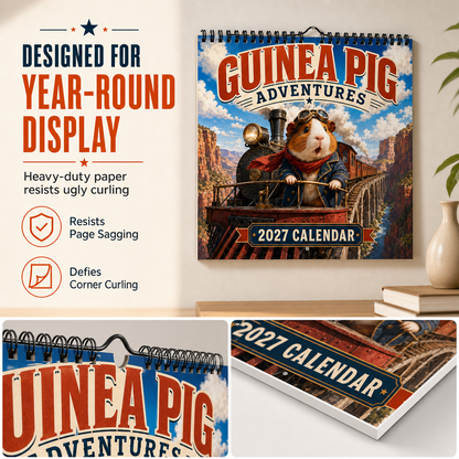 Guinea Pig 12-Month Wall Calendar