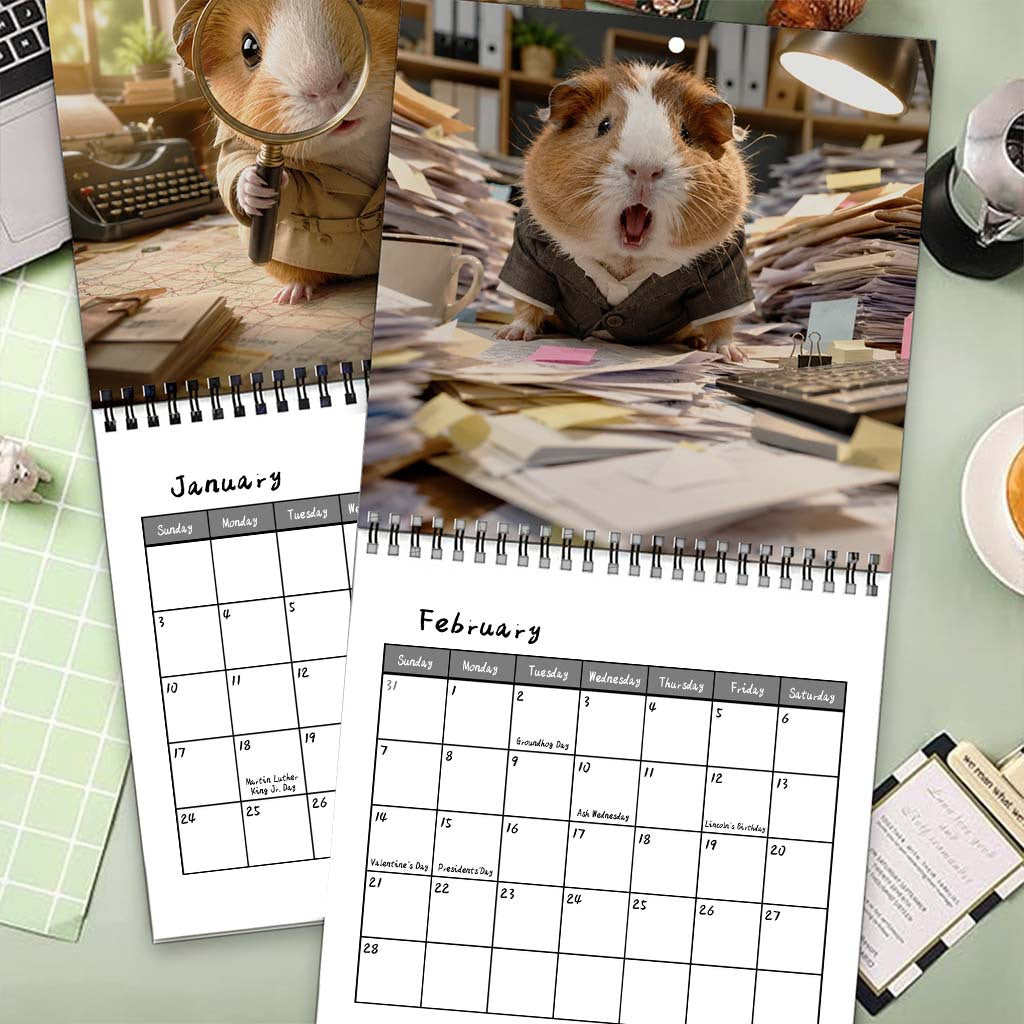 Guinea Pig 12-Month Wall Calendar